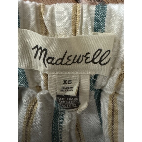 Madewell Stripe Linen Blend Shorts Women’s XS‎ (Inseam 4) y2k style - Picture 2 of 4
